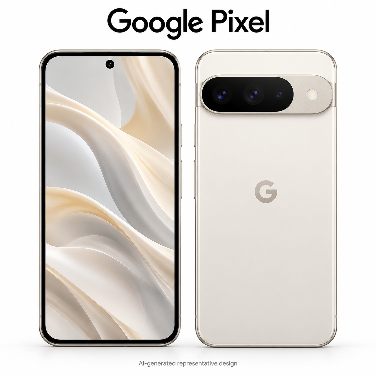 AI-generated Google Pixel representative smartphone illustration