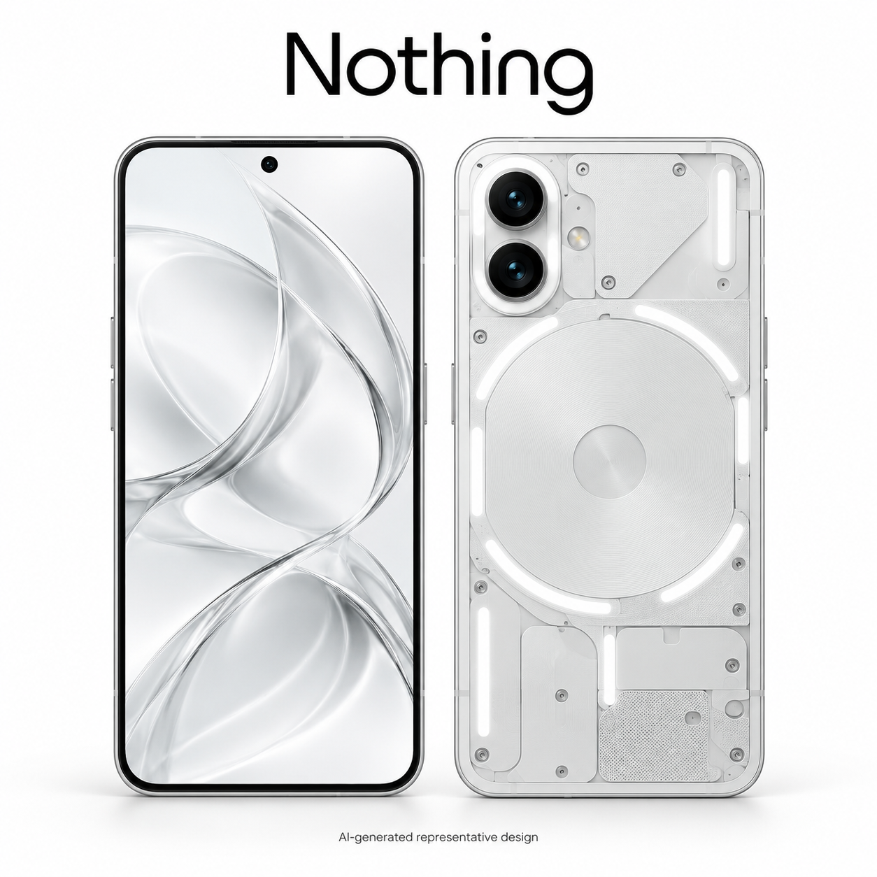 AI-generated Nothing representative smartphone illustration