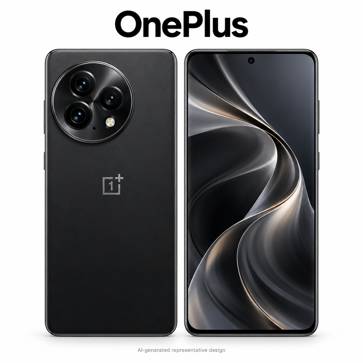 AI-generated OnePlus representative smartphone illustration