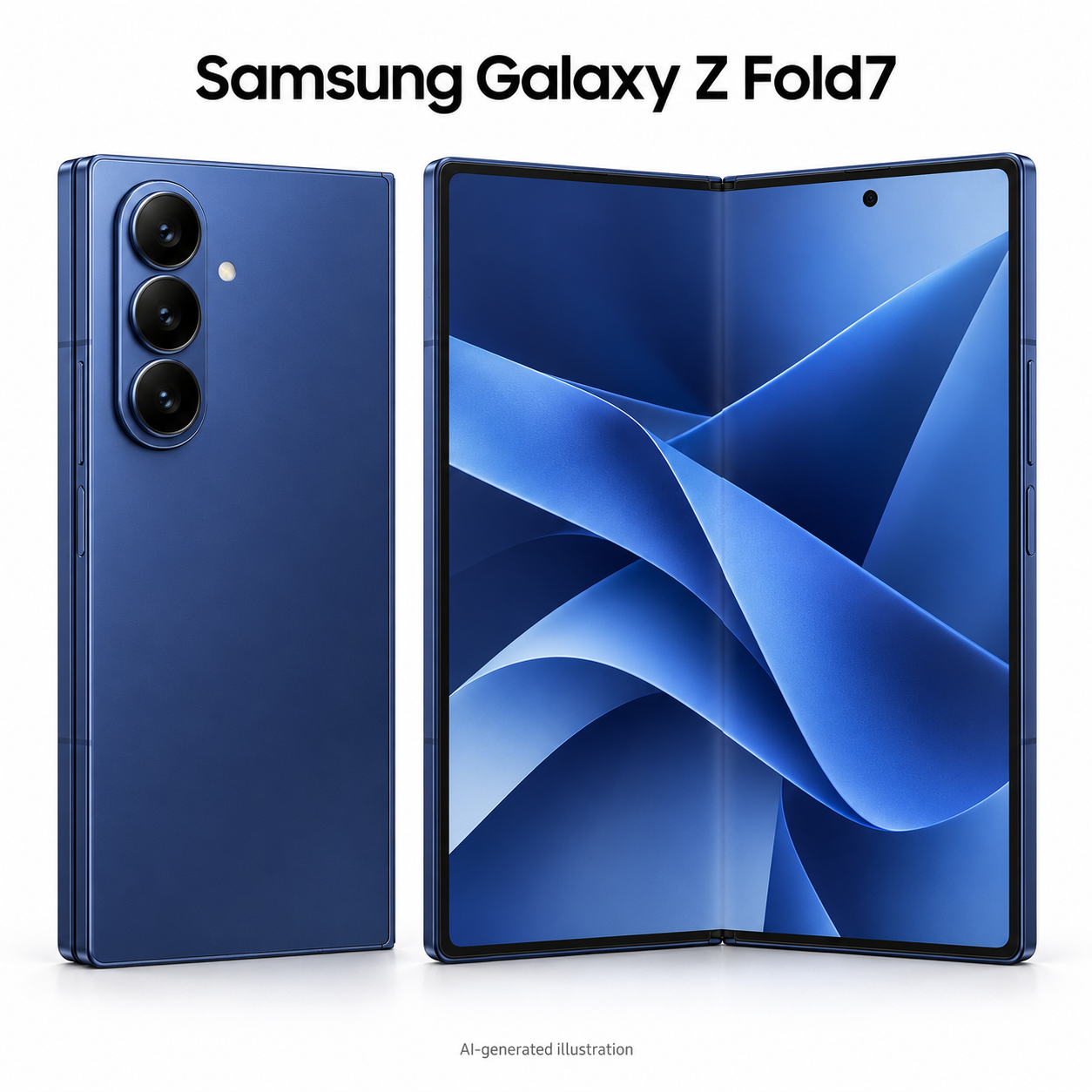 Samsung Galaxy Z Fold7 AI-generated illustration