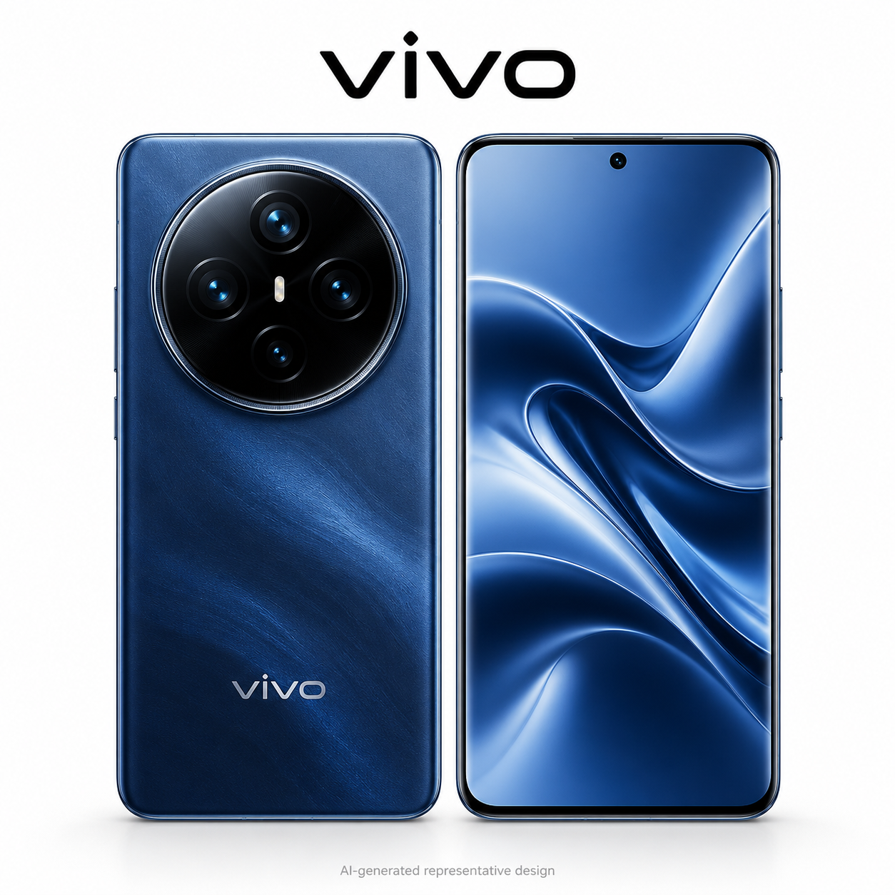 AI-generated Vivo representative smartphone illustration